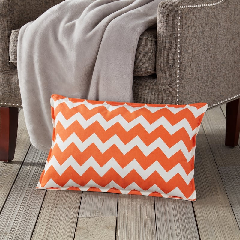 Chevron Cotton Canvas 22-inch Pillow