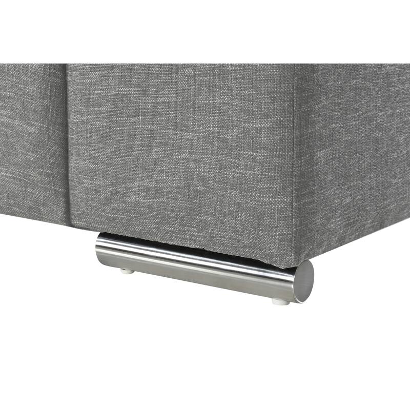 Gianna Light Grey Woven Fabric Arm Chair