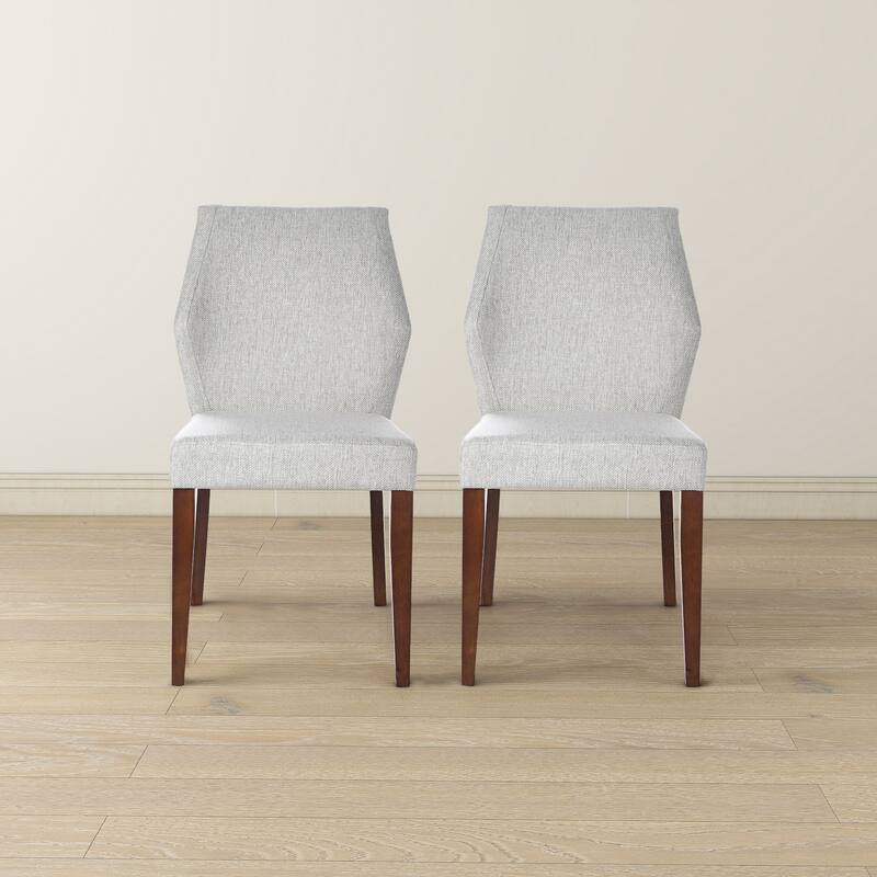Luca Light Grey Fabric Dining Chair (Set Of 2)