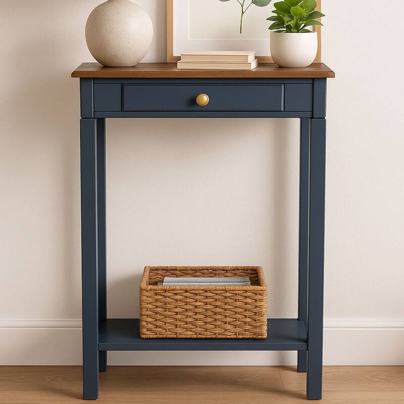 Painted Wood Storage Nightstand With Drawers by East at Main
