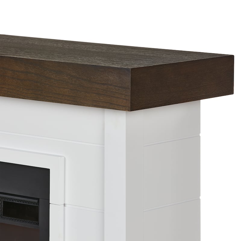 Bernice 66.75" Electric Fireplace in White by Real Flame
