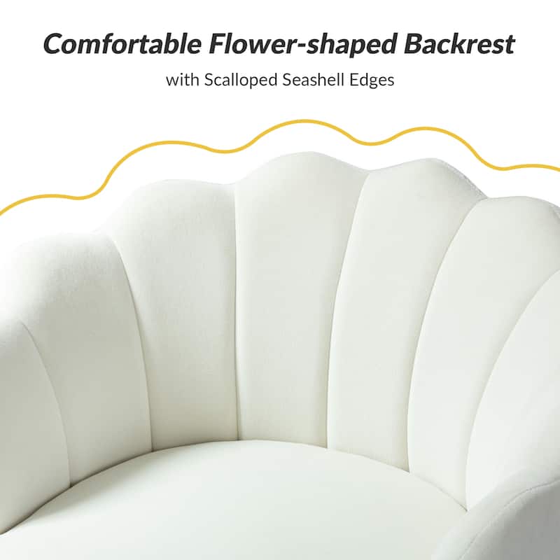 Xabier Cute Modern Upholstered Barrel Chair Accent Chair with Tufted Back by HULALA HOME