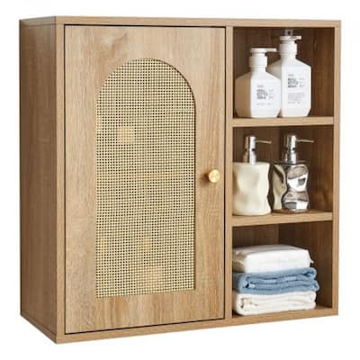 Wall-Mounted Bathroom Storage Cabinet with Multi-Layer Adjustable Shelves for Bottles and Toiletries - 23” x 10” x 23”