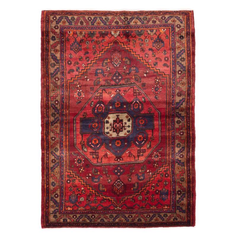 ECARPETGALLERY Hand-knotted Andelz Dark Red Wool Rug - 4'8 x 6'4
