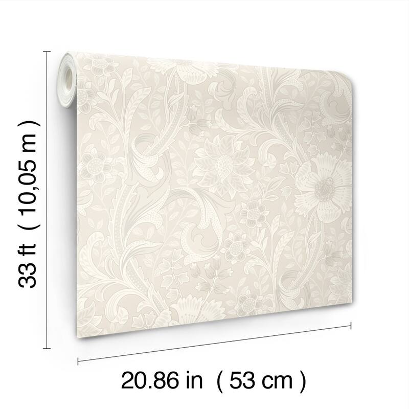 Chesapeake Liora Neutral Floral Trail Wallpaper