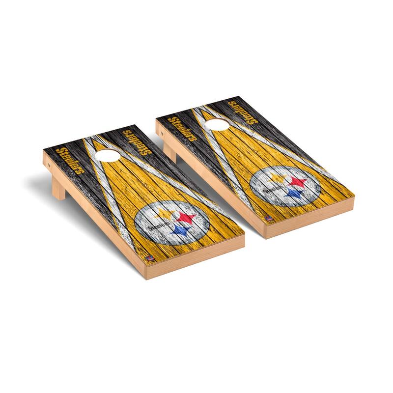 Pittsburgh Steelers NFL Football Triangle Cornhole Board Set - NO Accessories