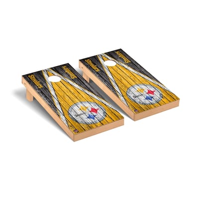 Pittsburgh Steelers NFL Football Triangle Cornhole Board Set