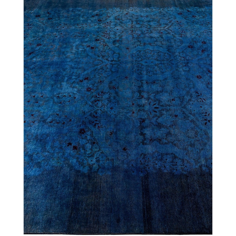 Vibrance One-of-a-Kind Hand-Knotted Area Rug - Blue, 9' 0" x 12' 1" - 9' 0" x 12' 1"