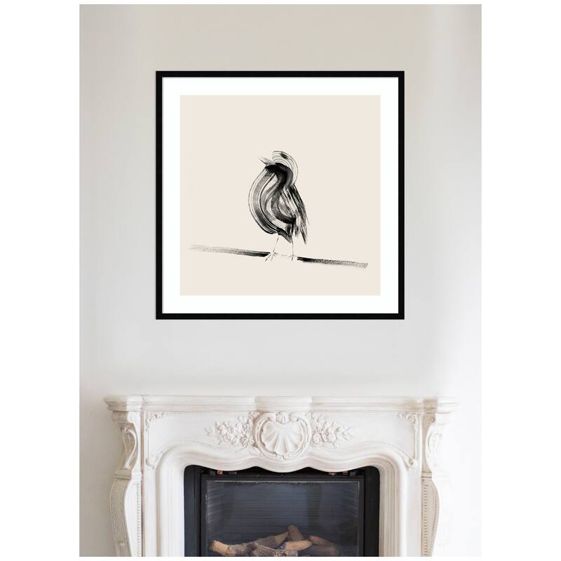 Kate and Laurel Bird on a Branch by Danushka Abeygoda Framed Wall Art Print