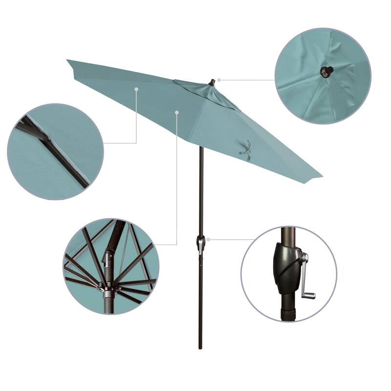 North Bend 7.5-foot Crank Lift Auto Tilt Sunbrella Fabric Patio Umbrella by Havenside Home