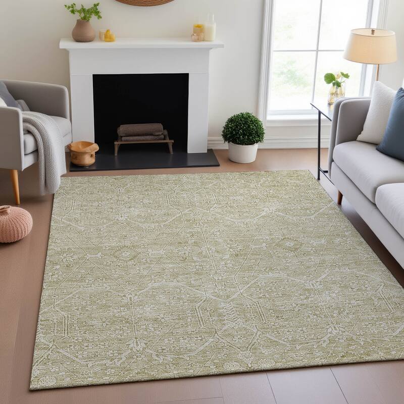 Premium Washable Super Soft Traditional Global Mayfield Rug - Beige - 3' x 5'