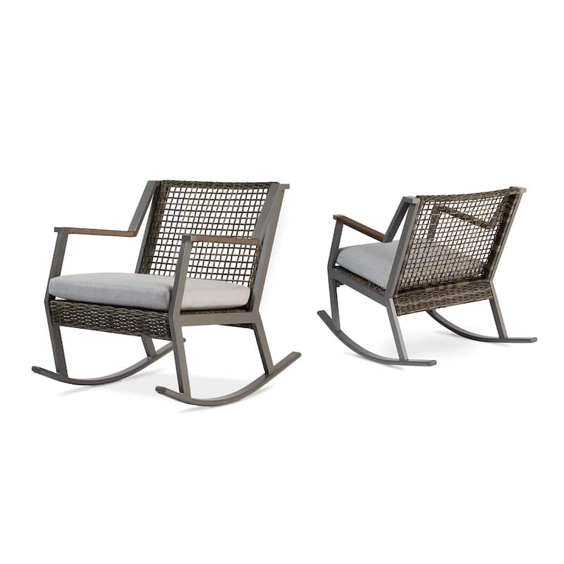 Calvin 25" Gray Rocker (Set of 2) by Real Flame