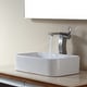 preview thumbnail 5 of 33, Kraus Elavo 19 inch Rectangle Porcelain Ceramic Vessel Bathroom Sink