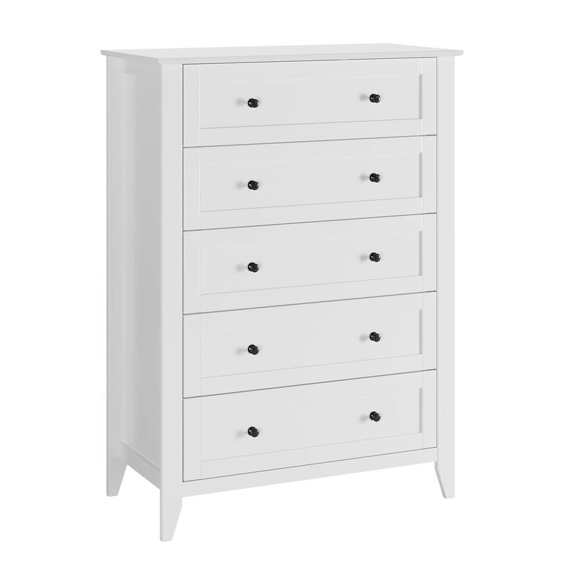 5/6 Drawer Dresser for Bedroom, Dresser with Deep Drawers & Metal Knobs, Modern Wooden Chests of Drawers