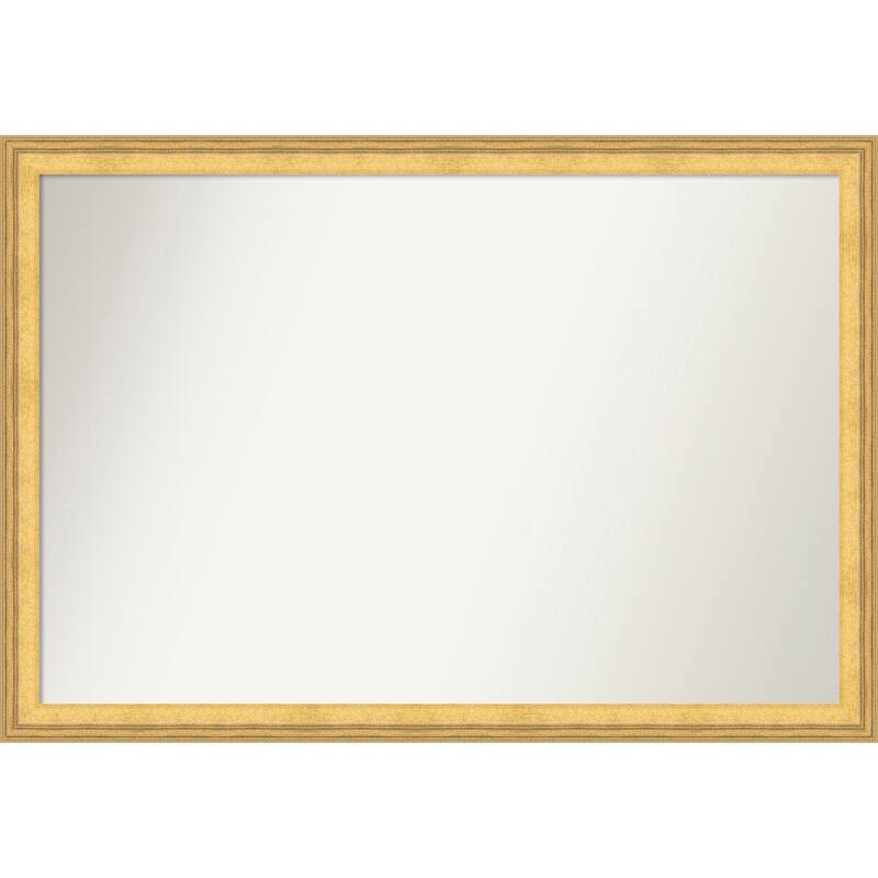 Owen Gold Non-Beveled Wood Framed Bathroom Vanity Wall Mirror - Owen Gold