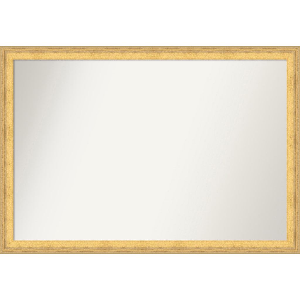 Owen Gold Non-Beveled Wood Framed Bathroom Vanity Wall Mirror - Owen Gold