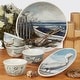 preview thumbnail 7 of 8, Certified International Shorebirds 6" Canape/Luncheon Plates, Set of 4 - 6" x 6" x 0.75