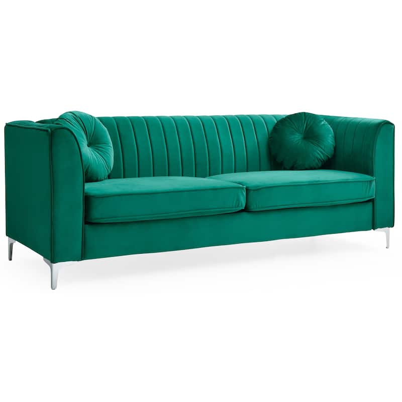 Delray Velvet Tufted Sofa