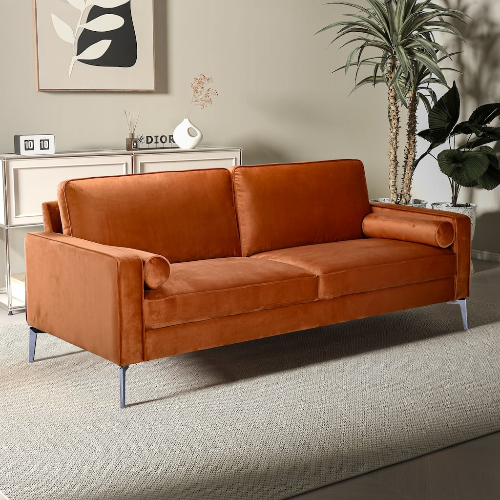 Moda Mid Century Modern Performance Velvet Sofa