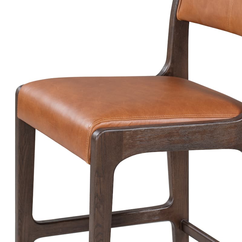 Classic Home Wayne Leather Stool