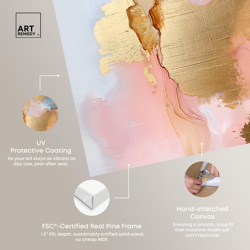 Gold Foil Set Canvas Set of 2 by Art Remedy, Gallery Wrapped