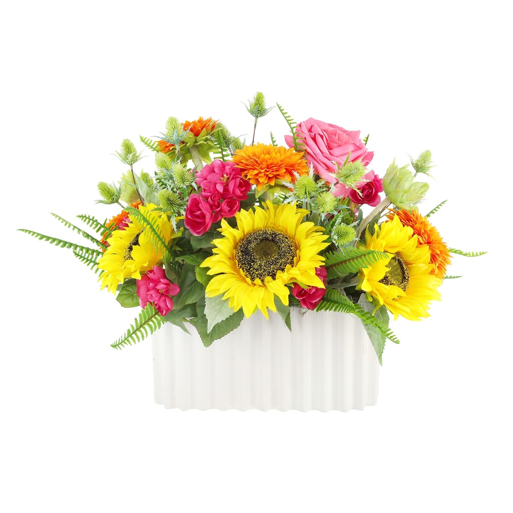 Mixed Floral with Sunflowers, Roses and Begonias - 18