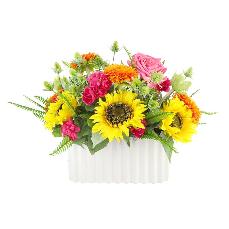 Mixed Floral with Sunflowers, Roses and Begonias - 18