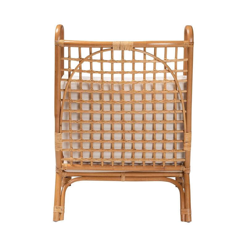 Helina Bohemian Light Honey Rattan Accent Chair