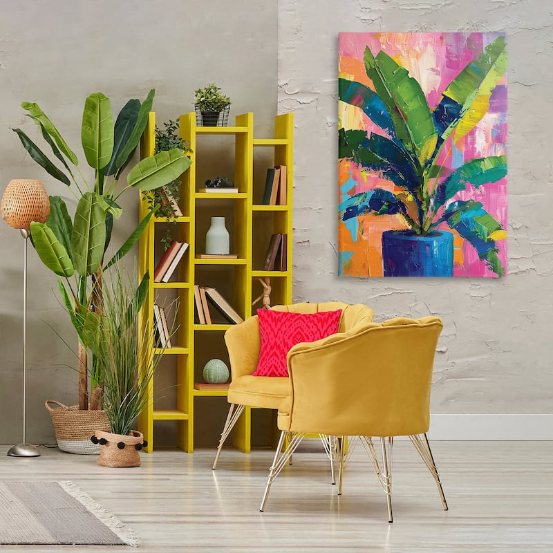 Stupell Modern Bright House Plant Canvas Wall Art Design By LSR Design Studio