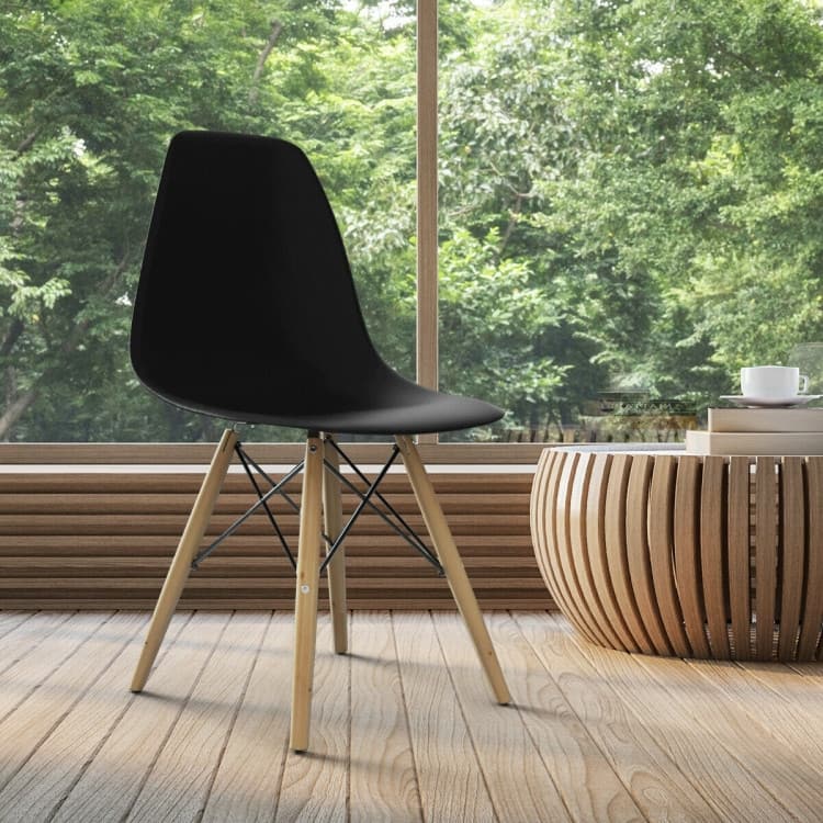 Set of 2 Mid Century Modern DSW Dining Side Chair - 22" x 18.5" x 32" (D x W x H)