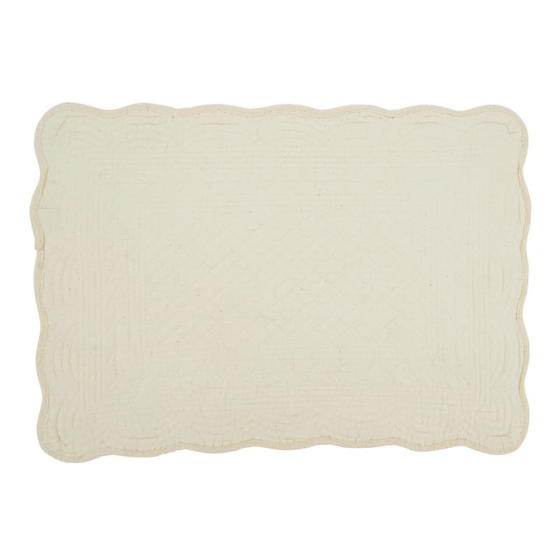 Elegant Quilted Placemat (Set of 4) - Set of 4 - Ivory