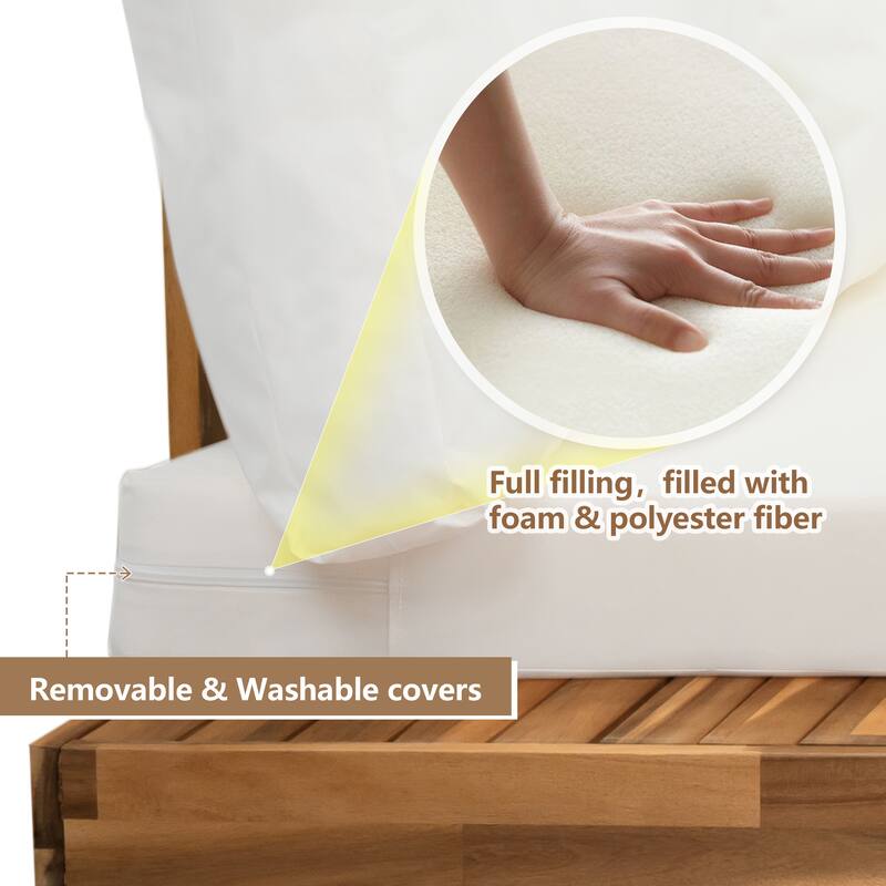 Christopher Knight Home - Riley Outdoor 4-piece Acacia Wood Sectional Patio Sofa Set