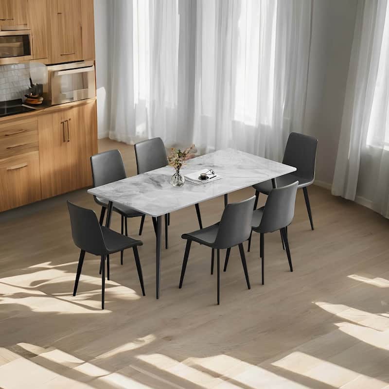 Upholstered Faux Leather Dining Chairs
