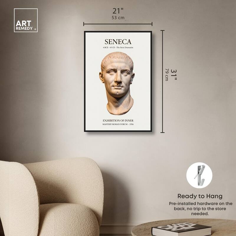 Bust of Seneca Canvas by Art Remedy