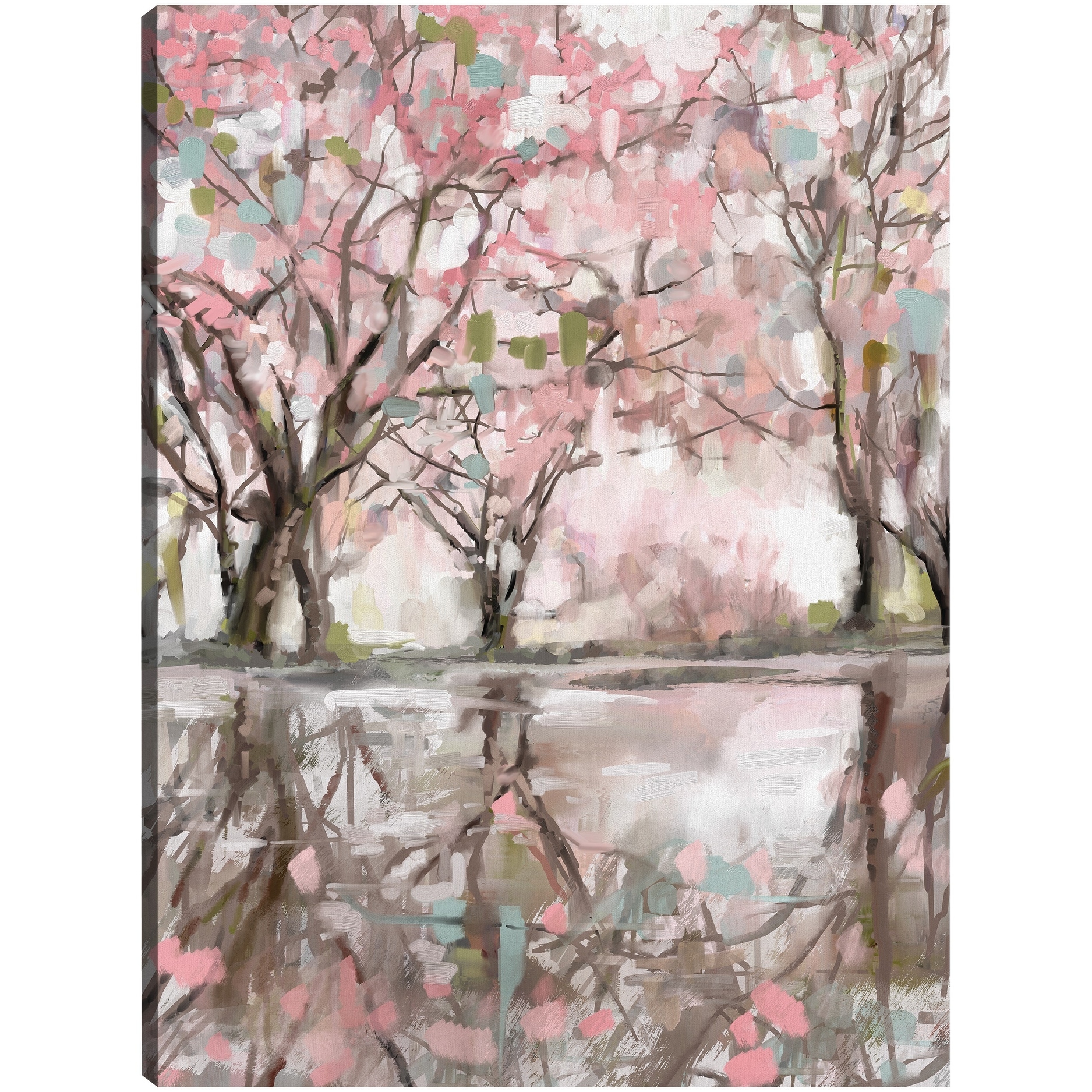 Pink Blossom Reflections By Studio Arts Canvas Art Print