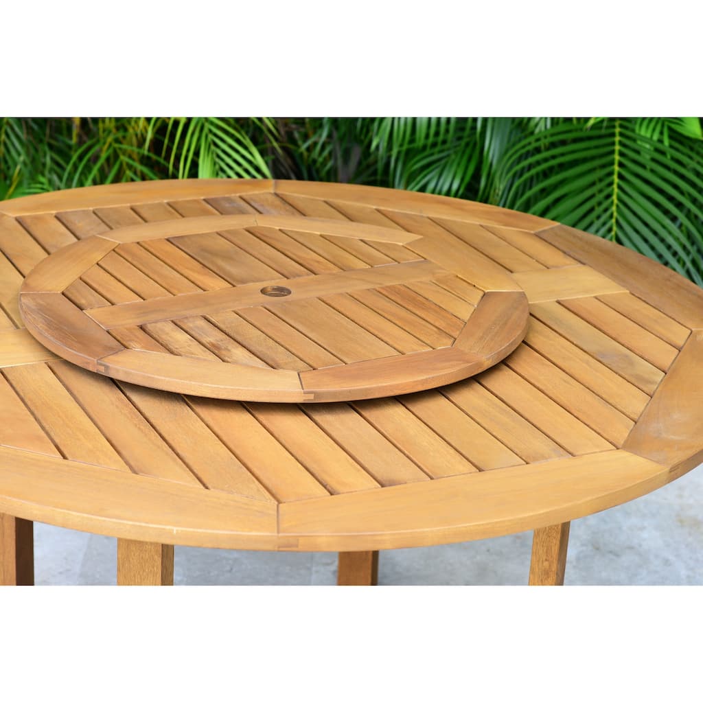 Amazonia Rubi Outdoor Lazy Susan Patio Dining Table