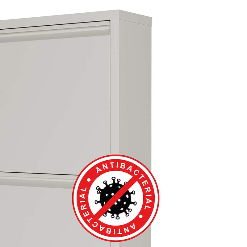 Antibacterial 4 Tier metal shoe cabinet without holes