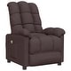 preview thumbnail 2 of 8, vidaXL Massage Chair Dark Brown Fabric - 29.1" x 39" x 40.2"