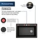 preview thumbnail 80 of 86, Karran Drop-In Quartz 33 in. 1-Hole Single Bowl Kitchen Sink Kit