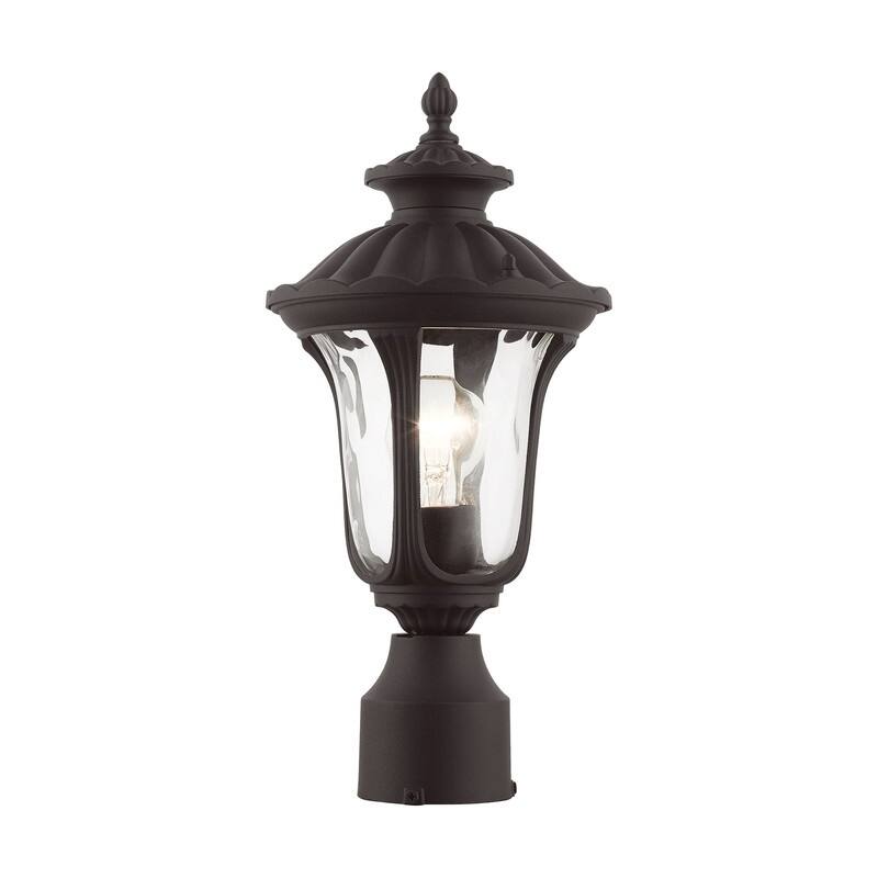 Livex Lighting 1-light Bronze Outdoor Post Lantern, 7848-07 - 7.25" Dia. x 15.5" H