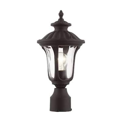 Livex Lighting 1-light Bronze Outdoor Post Lantern, 7848-07 - 7.25" Dia. x 15.5" H