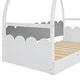 preview thumbnail 13 of 11, Twin Size Pine Wood Stretchable Bed Frames with Vaulted Roof for Kids, Teens, Boys or Girls-No Box Spring Needed