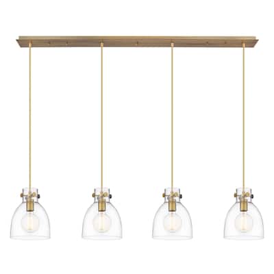 Innovations Lighting Newton Bell - 4 Light 8" Cord Hung Linear Pendant