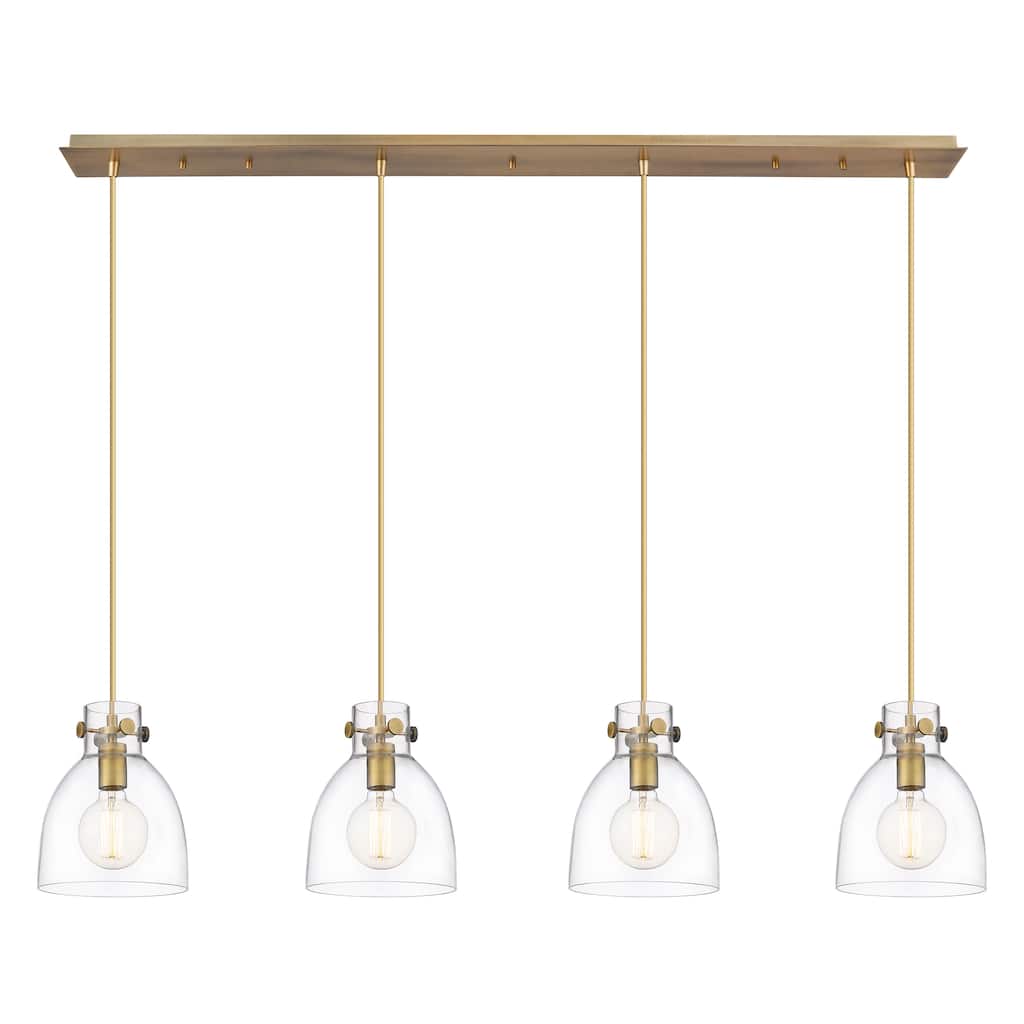 Innovations Lighting Newton Bell - 4 Light 8" Cord Hung Linear Pendant