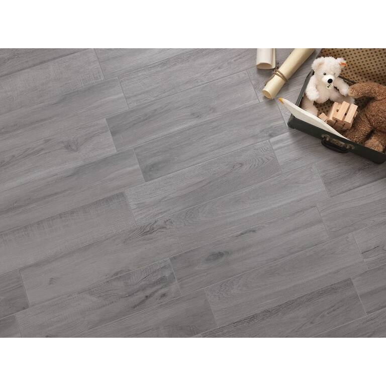 Industry Tile 6x24 Oslo Gray Wood Look Porcelain Tile