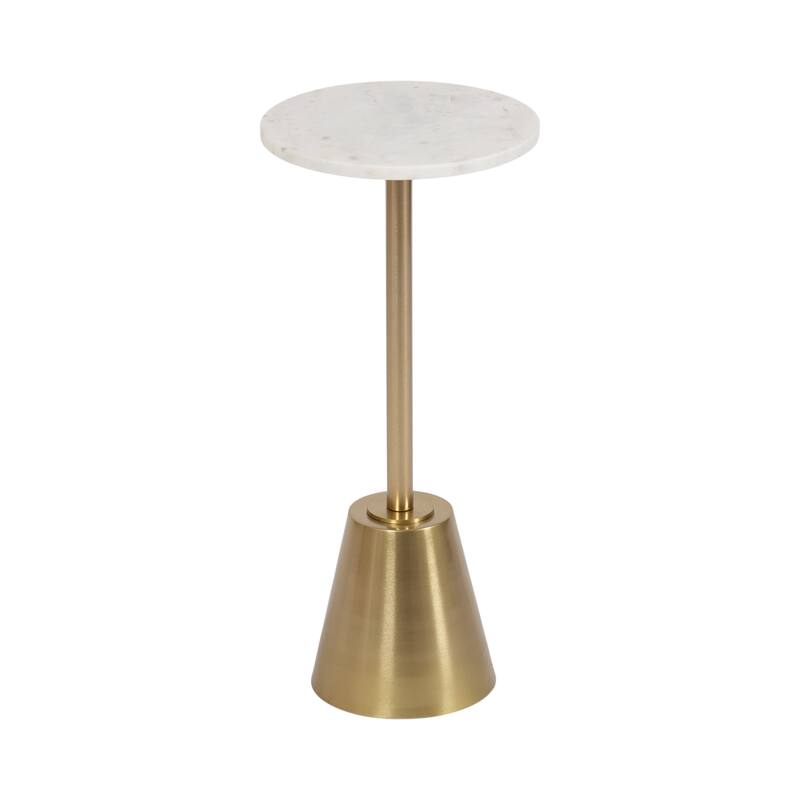 Kate and Laurel Tira Round Drink Table - 10x10x22 - Gold