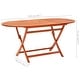 preview thumbnail 4 of 2, vidaXL Folding Patio Table 63"x33.5"x29.5" Solid Eucalyptus Wood