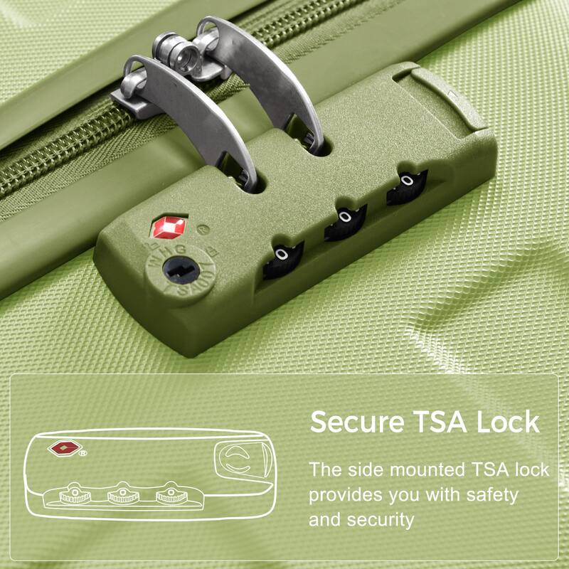 3 Piece Luggage Set with Spinner Wheels, New Model ABS Hardshell Lightweight Durable Waterproof Suitcase w/Tsa Lock, for Travel