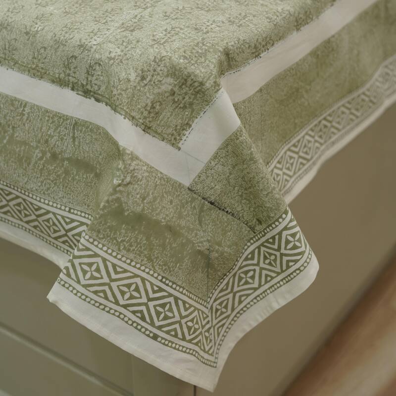 Fabdivine Cotton Hand Block Floral Flat Sheet Bed Room Home Décor Accent Gift