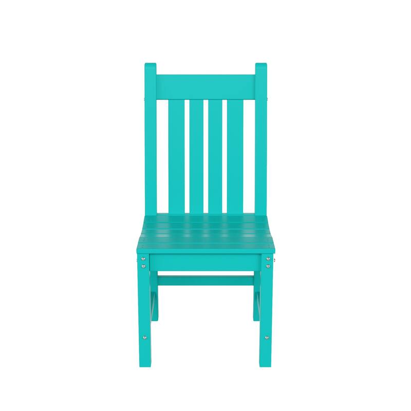 Laguna Hdpe All Weather Outdoor Patio Dining Chair - Turquoise